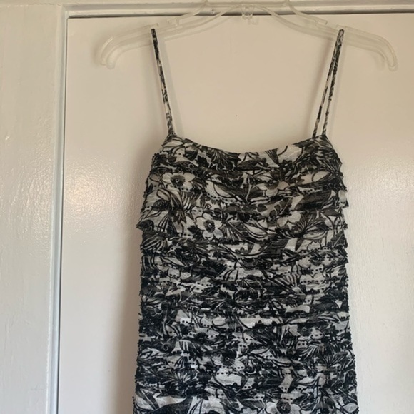 Cache Black & White Mini Formal Dress & Shawl Sz 2 - Picture 5 of 9